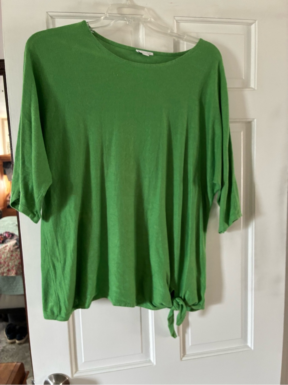 J. Jill Bright Green Tie-Knot Tunic